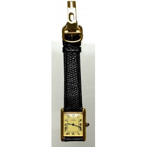Zegarek damski Cartier Tank z szafirową koronką