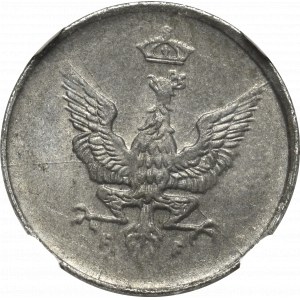 Królestwo Polskie, 1 fenig 1918 - NGC MS64