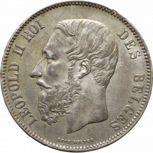 Belgium, 5 francs 1870