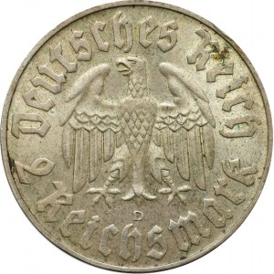 Germany, III Reich, 2 mark 1935 D Martin Luther