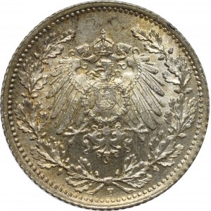 Germany, 1/2 mark 1915 F, Stuttgart