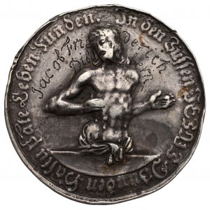 Śląsk, medal chrzcielny na podstawie XVII-wiecznego - naśladowca J. Buchheima