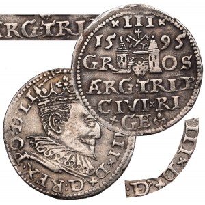 Sigismund III, 3 groschen 1595, Riga