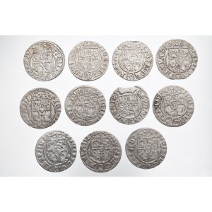Zygmunt III Waza, zestaw półtoraków 1622-25 (10 egz) i półtorak 1624 Królewiec