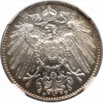 Deutschland, 1 Mark 1915 F, Stuttgart - NGC MS66