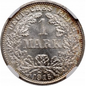 Germany, 1 mark 1915 F, Stuttgart - NGC MS66