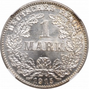 Germany, 1 mark 1915 G, Karlsruhe - NGC MS66