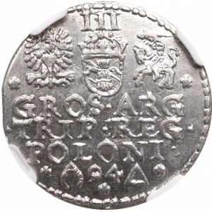 Sigismund III Vasa, 3 groschen 1594, Marienburg - NGC MS62