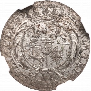 Saxony, Friedrich August II, 6 groschen 1755 - NGC MS61