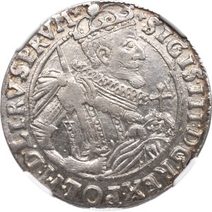 Sigismund III, 18 groschen 1623, Bromberg - NGC UNC Details