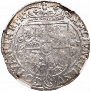 Sigismund III, 18 groschen 1623, Bromberg - NGC UNC Details