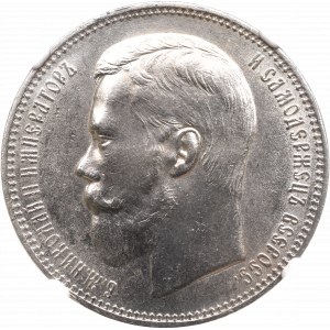 Rosja, Mikołaj II, Rubel 1896 АГ - NGC UNC Details