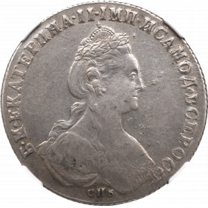 Russia, Catherine II, Roubl 1780 ИЗ - NGC AU Details