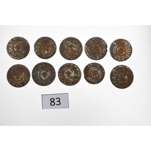 Swedish occupation of Riga, Christina, Lot of schillings 1636-44 (10 pcs)