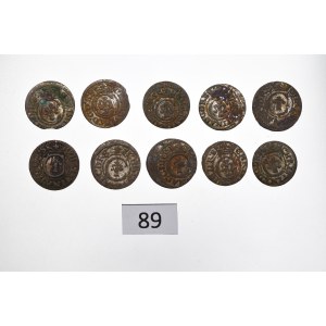 Swedish occupation of Riga, Christina, Lot of schillings 1636-44 (10 pcs)