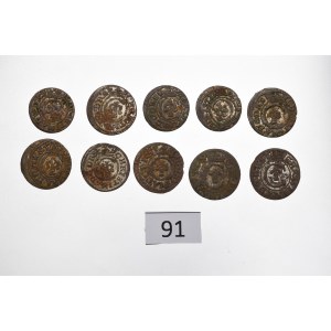 Swedish occupation of Riga, Christina, Lot of schillings 1639-43 (10 pcs)