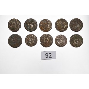 Swedish occupation of Riga, Christina, Lot of schillings 1636-44 (10 pcs)