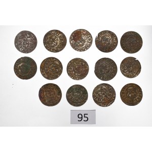 Swedish occupation of Riga, Christina, Lot of schillings 1635-40 (14 pcs)