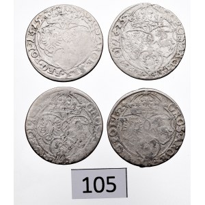 Sigismund III, Lot of 6 groschen 1624-25