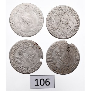 Sigismund III, Lot of 6 groschen 1624-26