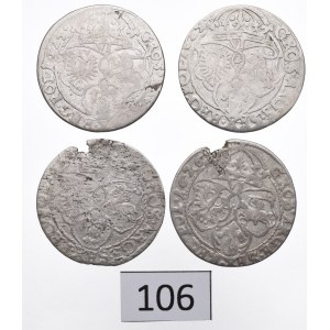 Sigismund III, Lot of 6 groschen 1624-26