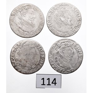 Sigismund III, Lot of 6 groschen 1624-26