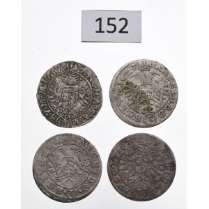 Austria, Ferdinand, Lot of 3 kreuzer 1624-1637