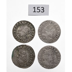 Austria, Ferdinand, Lot of 3 kreuzer 1624-1643