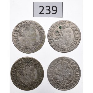 Austria, Ferdinand, Lot of 3 kreuzer 1629-1632