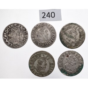 Austria, Ferdinand, Lot of 3 kreuzer 1624-1633