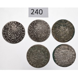 Austria, Ferdinand, Lot of 3 kreuzer 1624-1633