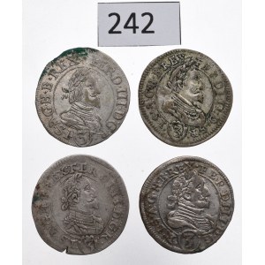 Austria, Ferdinand, Lot of 3 kreuzer 1624-1637