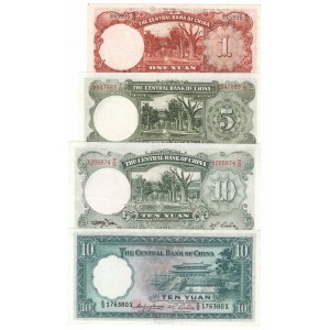 China, Set 1 to 10 Yuan 1936 (4 pcs)