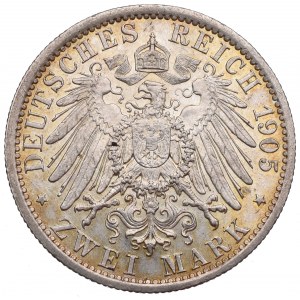 Niemcy, Prusy, Wilhelm II, 2 marki 1905