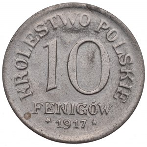 Kingdom of Poland, 10 pfennig 1917