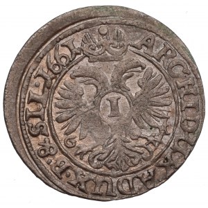 Śląsk pod panowaniem Habsburgów, Leopold I, 1 krajcar 1661 GH, Wrocław