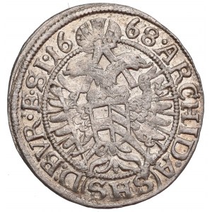 Śląsk pod panowaniem Habsburgów, Leopold I, 3 Krajcary 1668, Wrocław