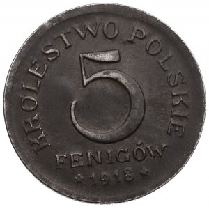 Kingdom of Poland, 5 pfennig 1918