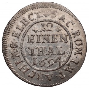 Germany, Saxony, Johann Georg, 1/12 thaler 1694