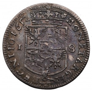 John II Casimir, 18 groschen 1652, Fraustadt