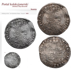 Jan II Kazimierz, Ort 1653, Poznań - ex Pączkowski ILUSTROWANY