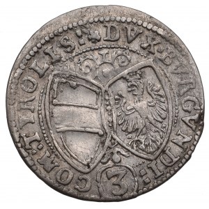 Austria, regent Ferdinand Carol, 3 kreuzer 1639 Hall