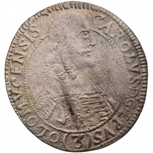 Austria, Karol II Liechtenstein, 3 krajcary 1666, Ołomuniec