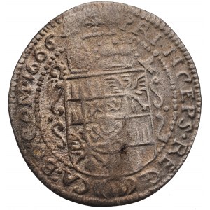 Austria, Karl II Liechtenstein, 3 kreuzer 1666, Olmutz