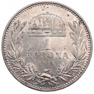 Hungary, 1 koruna 1914