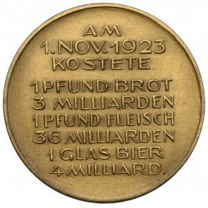 Germany, Inflation medal 1923