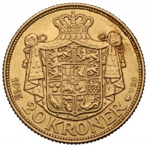 Denmark, 20 kroner 1915