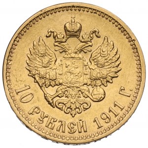Rosja, Mikołaj II, 10 rubli 1911 ЭБ