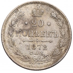 Russia, Alexander II, 20 kopecks 1872 HI