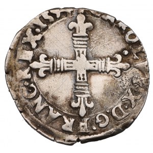 France, Charles X, 1/4 ecu 1594, Nantes